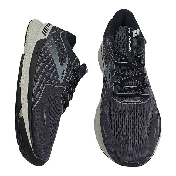 Brooks Adrenaline GTS 21 Mens 13 Wide 2E Blackened Pearl Running Shoes Sneakers - Picture 1 of 9